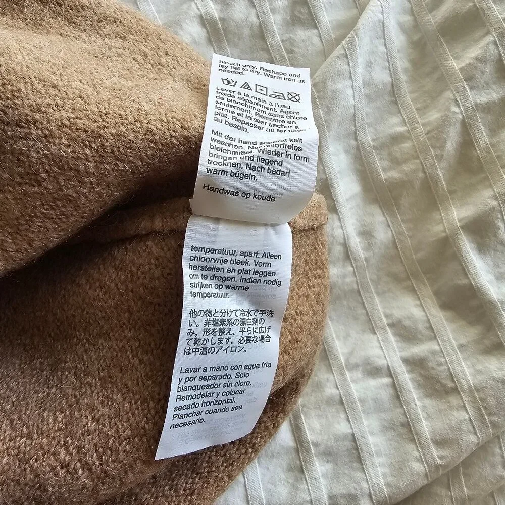 Jcrew Oversized Crewneck Merino Alpaca Supersoft Yarn - 2018 - Camel - Sz XXS - Picture 6 of 13